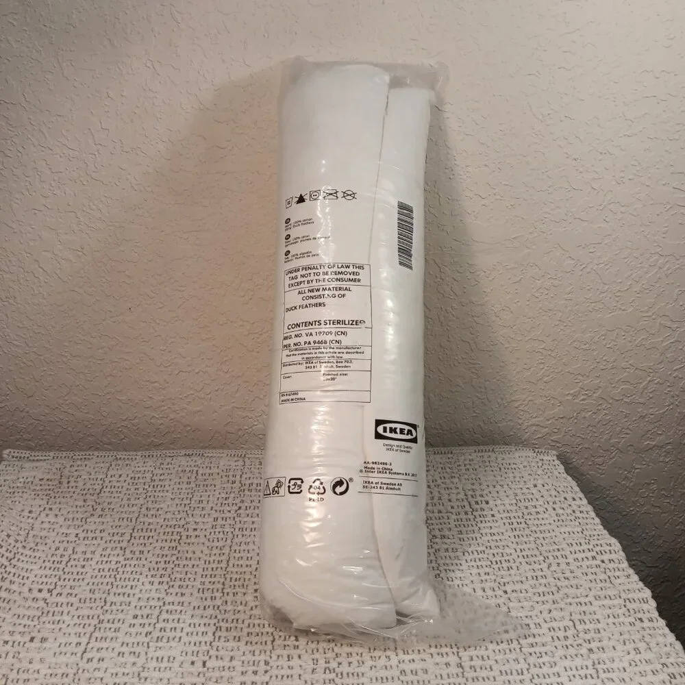 IKEA of Sweden FJÄDRAR Inner cushion feather pillow insert off-white 20